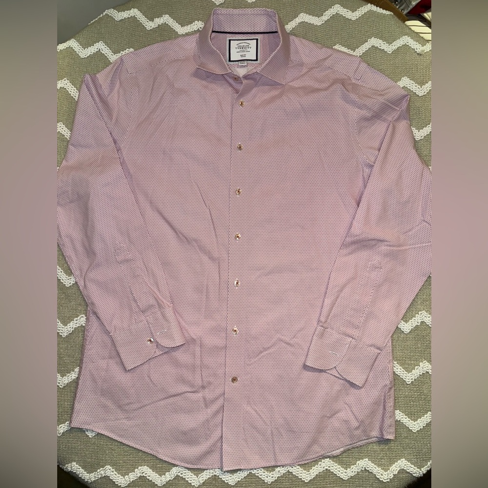 Charles Tyrwhitt men's pink and white dress shirt.